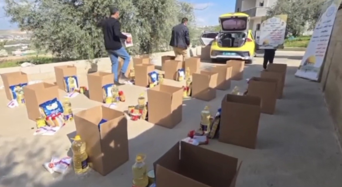 Voedselpakketten voor families in Palestina